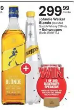 Liquor City Johnnie Walker Blonde + Schweppes offer