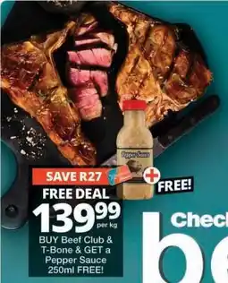 Checkers Beef Club & T-Bone offer