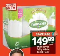 Checkers Twinsaver 2-Ply White Toilet Rolls offer