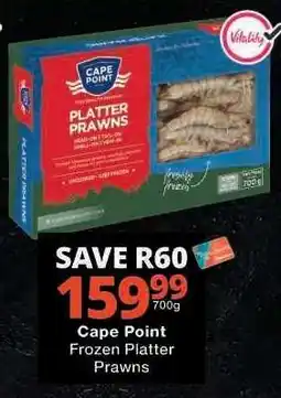 Checkers Cape Point Frozen Platter Prawns offer