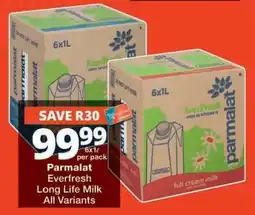 Checkers PARMALAT EVERFRESH LONG LIFE MILK offer