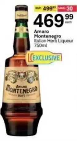 Liquor City Amaro Montenegro offer