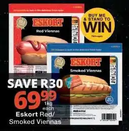 Checkers ESKORT RED/SMOKED VIENNAS offer