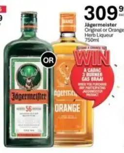 Liquor City Jägermeister Original or Orange Herb Liqueur offer