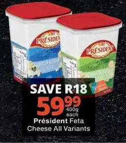 Checkers Président Feta Cheese All Variants offer