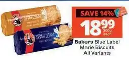 Checkers Bakers Blue Label Marie Biscuits offer