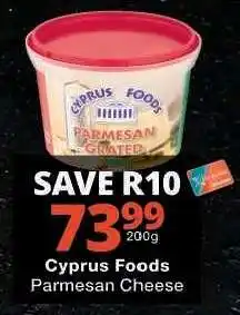 Checkers Cyprus Foods Parmesan Cheese offer