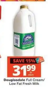 Checkers Douglasdale Full Cream/Low Fat Fresh Milk offer