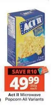 Checkers Act II Microwave Popcorn All Variants offer