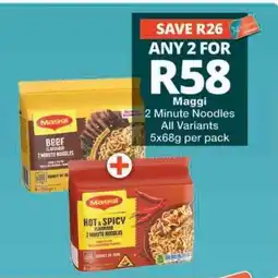 Checkers MAGGI 2 MINUTE NOODLES offer