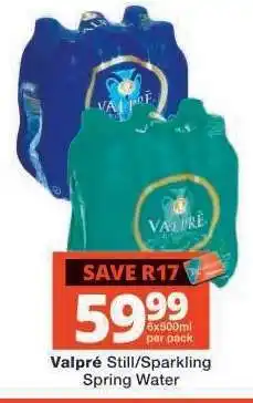 Checkers Valpré Still/Sparkling Spring Water offer