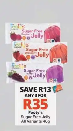 Checkers Footy's Sugar Free Jelly offer