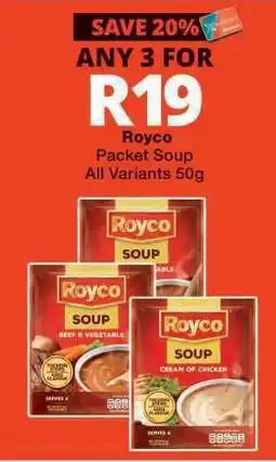 Checkers Royco Packet Soup offer