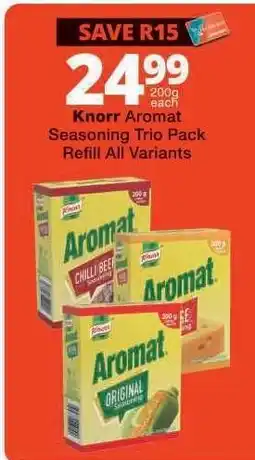 Checkers Knorr Aromat Seasoning Trio Pack Refill All Variants offer