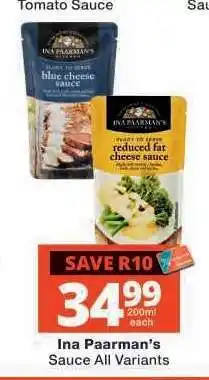 Checkers Ina Paarman's Sauce All Variants offer