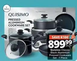 Checkers Quisimo Classic Black Aluminium Pressed Cookware Set - 7-Piece offer
