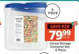 Checkers Cereal Storage Container Set offer