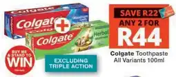Checkers Colgate Toothpaste offer