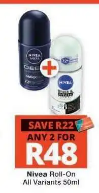 Checkers NIVEA Roll-On offer