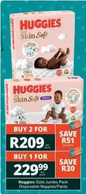 Checkers Huggies Gold Jumbo Pack offer