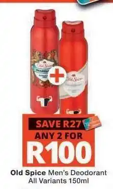 Checkers Old Spice Men's Deodorant offer