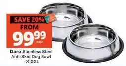 Checkers Daro Stainless Steel Anti-Skid Dog Bowl offer