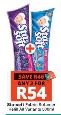 Checkers STA-SOFT FABRIC SOFTENER offer