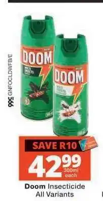 Checkers DOOM INSECTICIDE offer