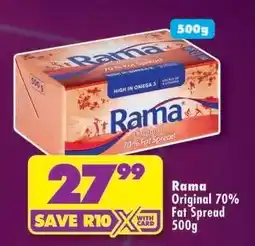 Shoprite Rama Original 70% Fat Spread 500g offer
