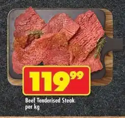Shoprite BEEF TENDERISED STEAK per kg offer