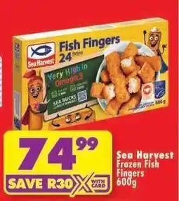 Shoprite SEA HARVEST FROZEN FISH FINGERS 600g offer