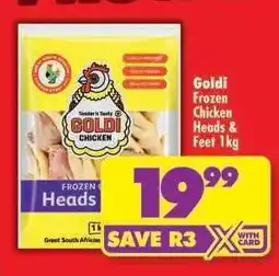 Shoprite GOLDI FROZEN CHICKEN HEADS & FEET 1kg offer