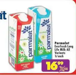 Shoprite Parmalat Everfresh Long Life Milk All Variants offer
