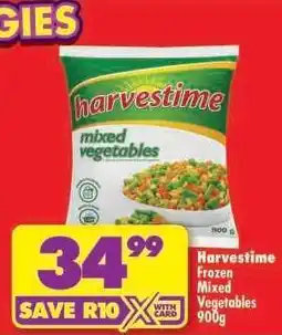 Shoprite HARVESTIME FROZEN MIXED VEGETABLES 900g offer