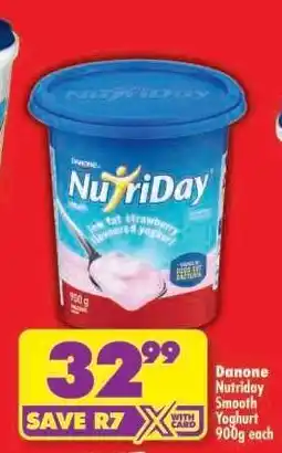Shoprite Danone Nutriday Smooth Yoghurt 900g offer