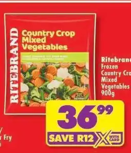 Shoprite RITEBRAND FROZEN COUNTRY CROP MIXED VEGETABLES 900g offer