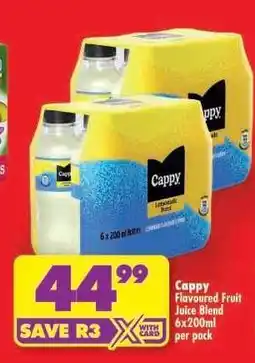Shoprite Cappy Flavoured Fruit Juice Blend 6x200ml per pack offer