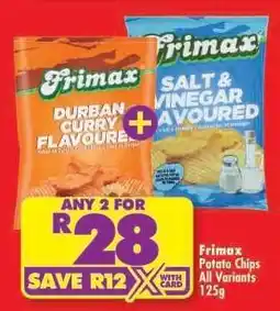 Shoprite FRIMAX POTATO CHIPS all variants 125g offer