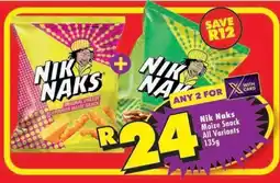 Shoprite Nik Naks Maize Snack All Variants 135g offer