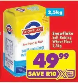 Shoprite Snowflake Self Raising Wheat Flour 2.5kg offer