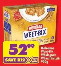 Shoprite Bokomo Weet-Bix Wholegrain Wheat Biscuits 900g offer