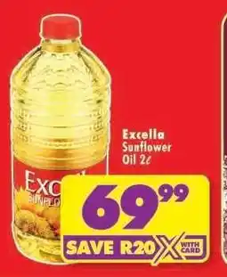 Shoprite Excella Sunflower Oil-2L offer