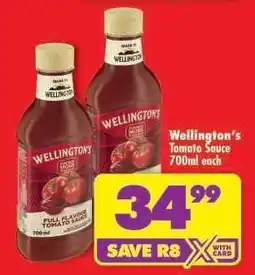 Shoprite Wellington's Tomato Sauce-700ml offer