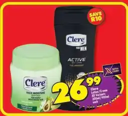 Shoprite Clere Lotion/Cream All Variants 300ml/400ml each offer