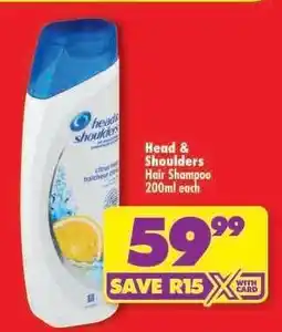 Shoprite Head & Shoulders Hair Shampoo 200ml each offer