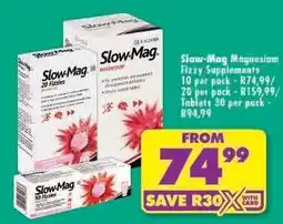 Shoprite Slow-Mag Magnesium Fizzy Supplements offer