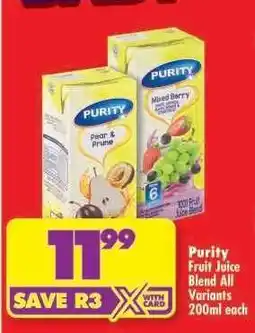 Shoprite Purity Fruit Juice Blend All Variants 200ml each offer