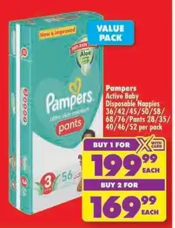 Shoprite PAMPERS Active Baby Disposable Nappies offer