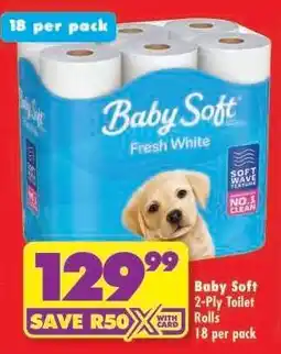 Shoprite Baby Soft 2-Ply Toilet Rolls offer