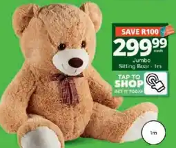 Checkers Jumbo Sitting Bear offer